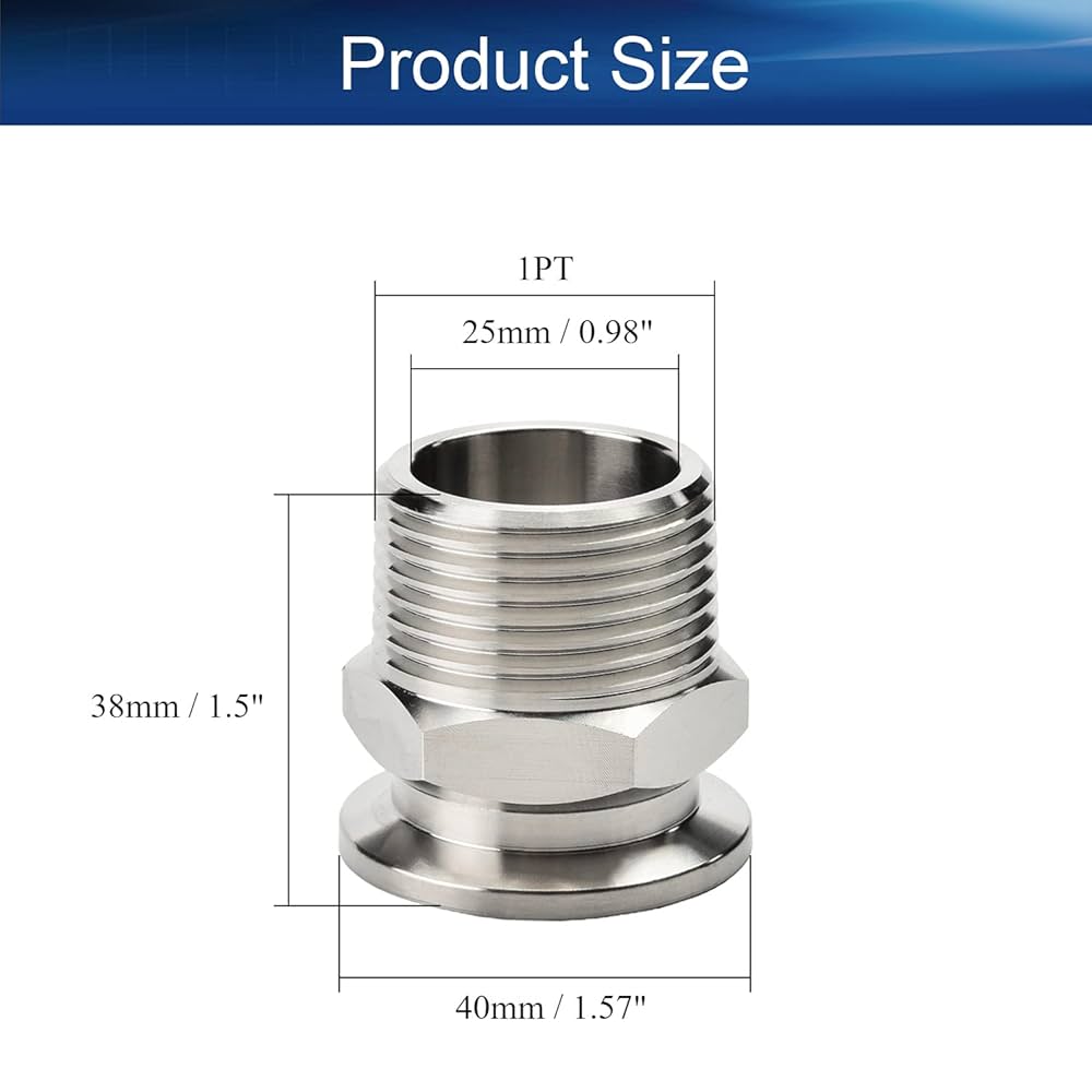 Amazon.co.jp: Bettomshin 1インチ フランジ サニタリーパイプ